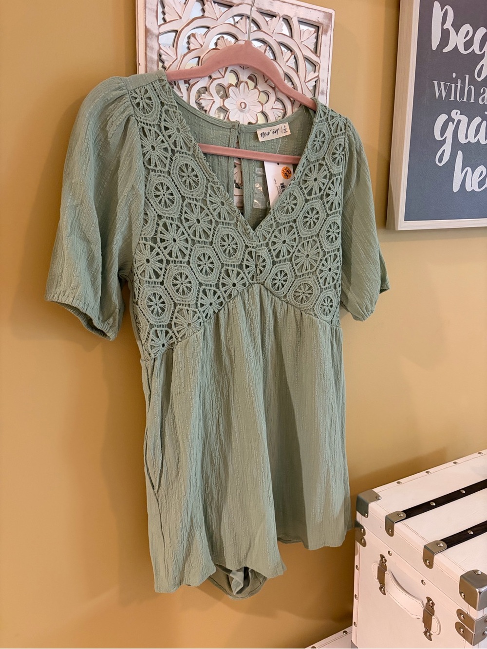 Those Days Romper-Sage